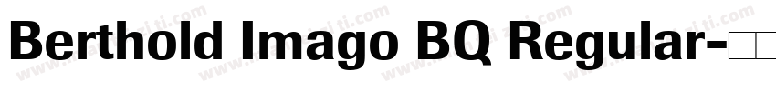 Berthold Imago BQ Regular字体转换